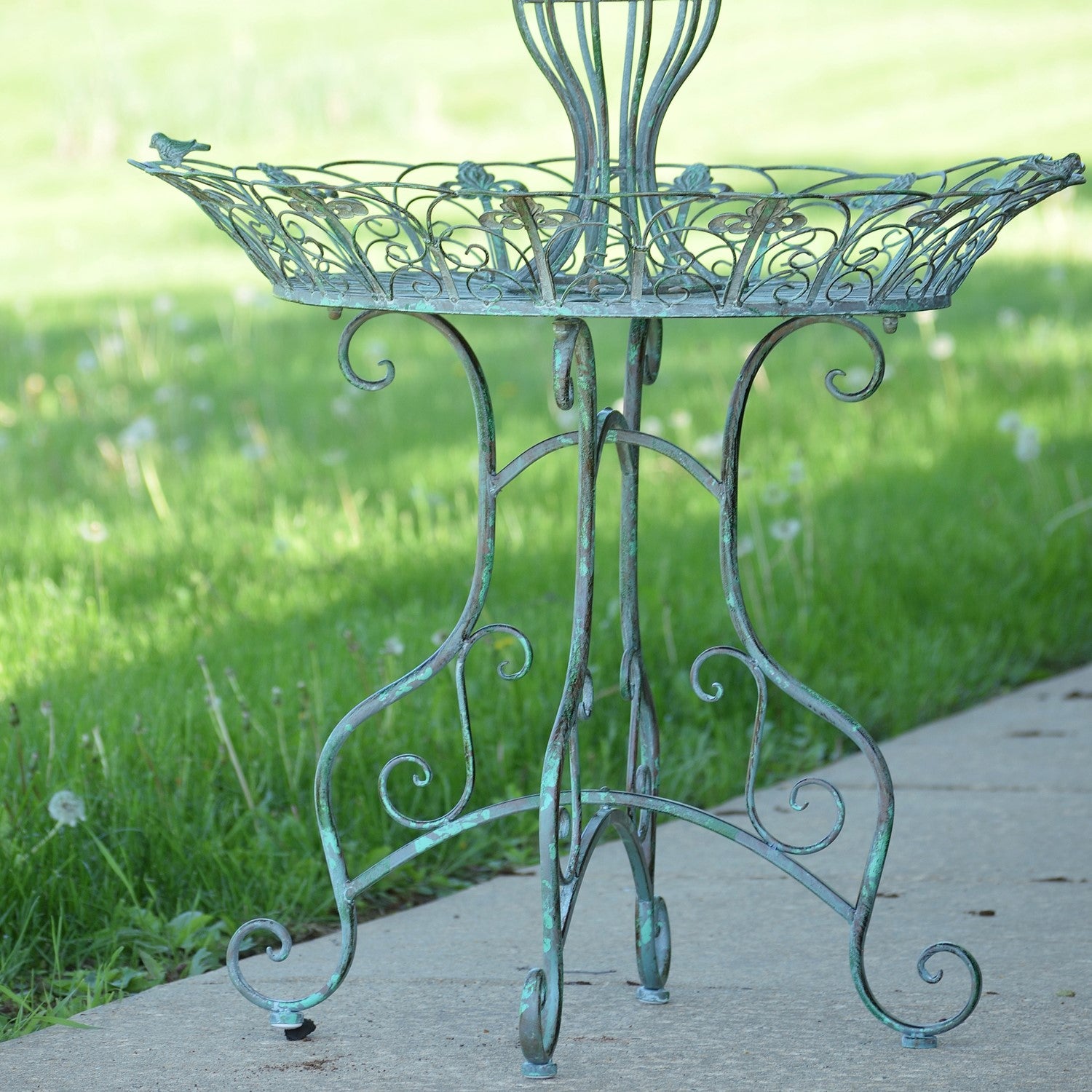 tiered plant hanger 73" Tall Two Tier Round Plant Stand in Verdi Green – Garden Lovers Club