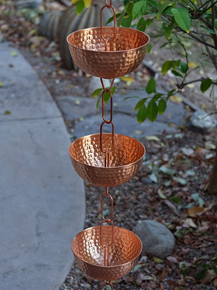 Rainchains Singing Bowls™ Pure Copper Bowls Rain Chain 5373-COP – Garden  Lovers Club